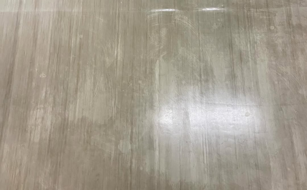 安佐南区　床清掃　ワックス剥離　ワックスがけ