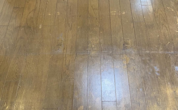 安佐南区緑井　床清掃　床ワックスがけ